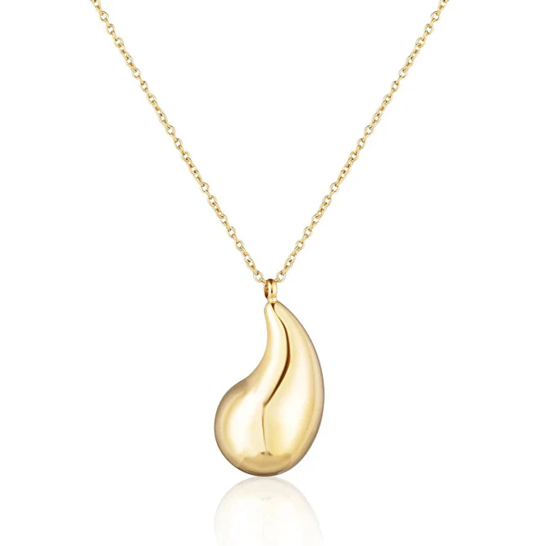 Charming Gold-Plated Stainless Steel Drop Necklace Sssn0091X20Go45