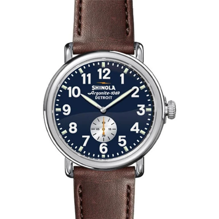 The Runwell Cattail Leather Strap Watch 41mm