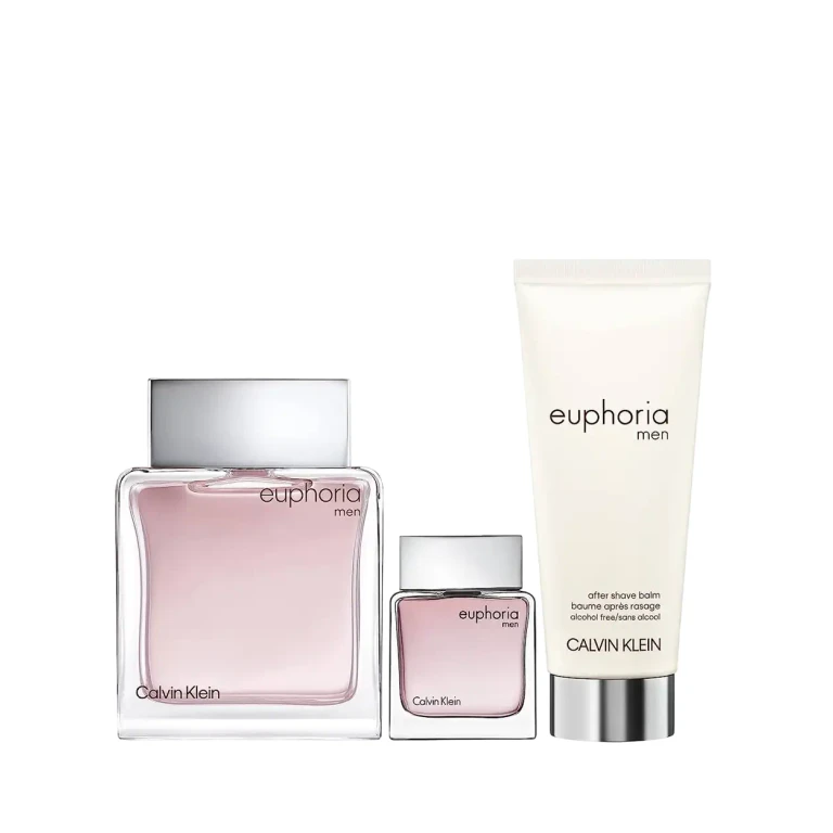 Box Calvin Klein: Euphoria Eau De Toilette For Men 100 ml + Euphoria Eau De Toilette For Men 15 ml *Miniature + Euphoria Aftershave Balm 100 ml
