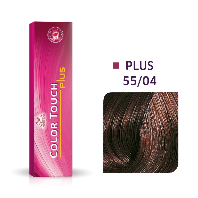 Professionals Color Touch Plus Semi-permanent hair dye ammonia-free 55/04 Light intense natural red brown 60 ml