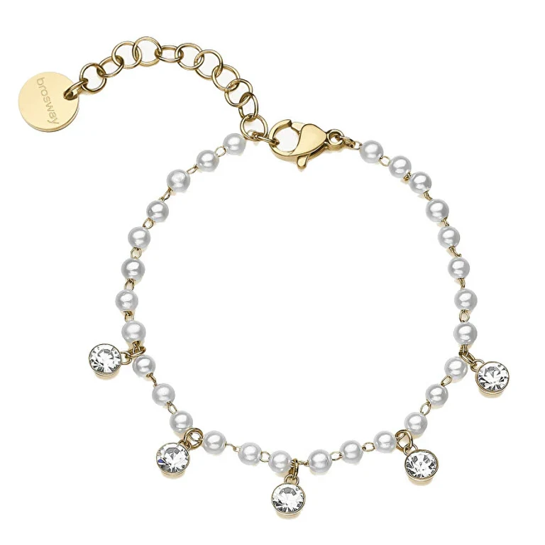 Gold-Plated Bracelet with Chant Pearls Bah88