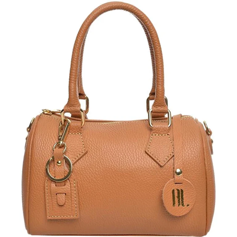 Women's Leather Handbag in cognac color