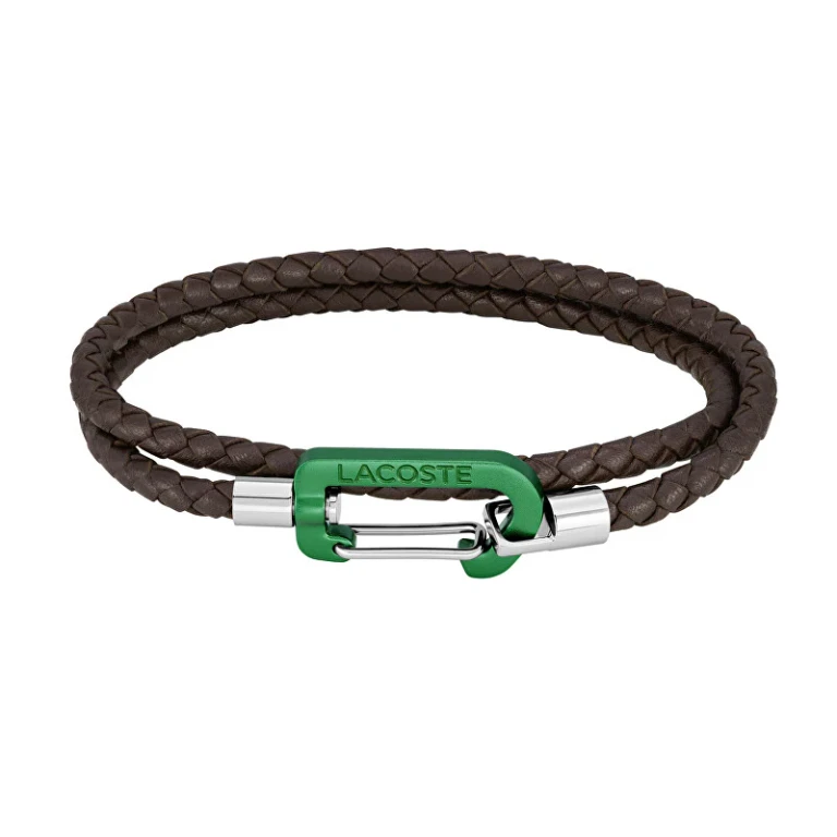 Brown Matt Braided Leather Bracelet 2040314
