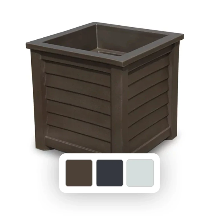 Lakeland 20' Square Planter:- Black