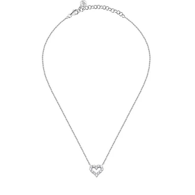 Romantic Silver Heart Necklace Saiw129