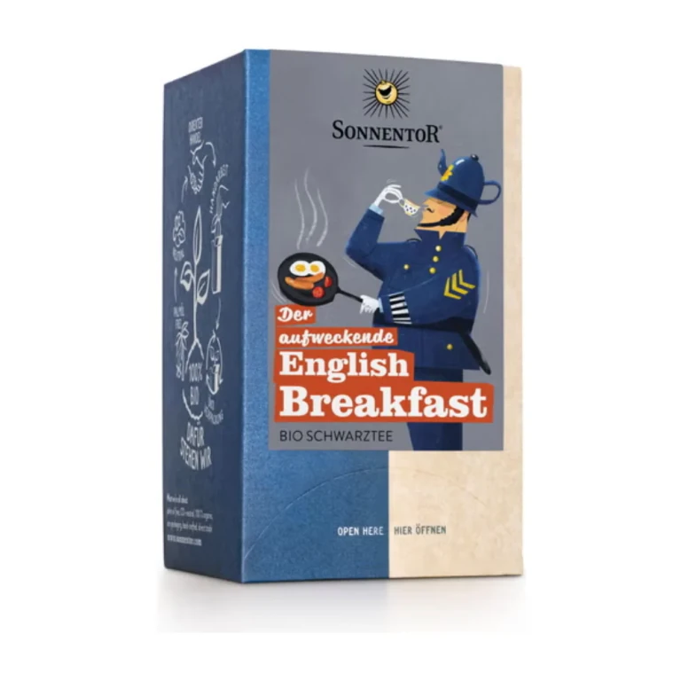 Organic Tea - English Breakfast - The Energizer, 18 double-chambered teabags (32.40 g)