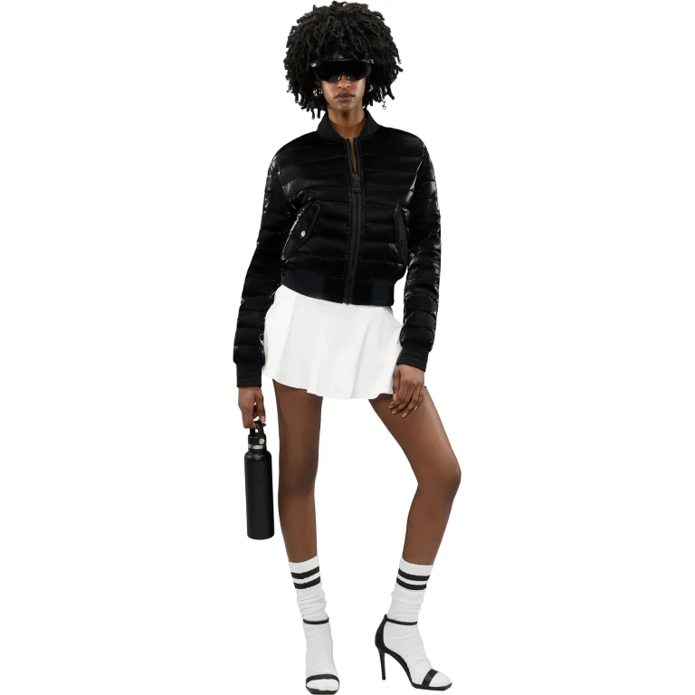 Cluza Reversable Quilted Bomber Jacket - Women's