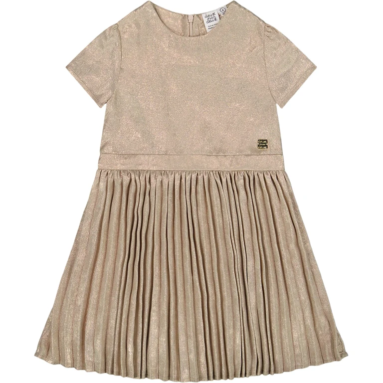 Short Sleeve Dress with Pleated Skirt - Big Girl
