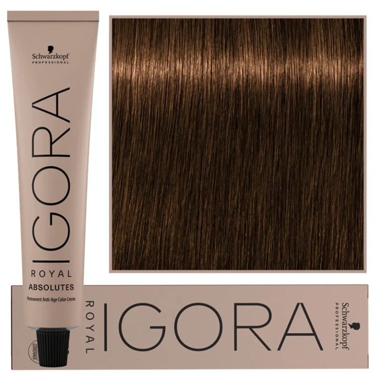 Permanent collagen hair dye Schwarzkopf Professional Igora Royal Absolutes 60 ml 6-50