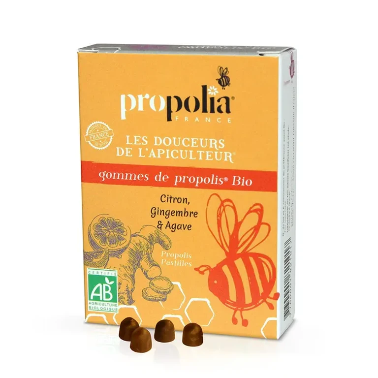 Propolis syrup candiesagave Organic Ginger and Lemon 45g
