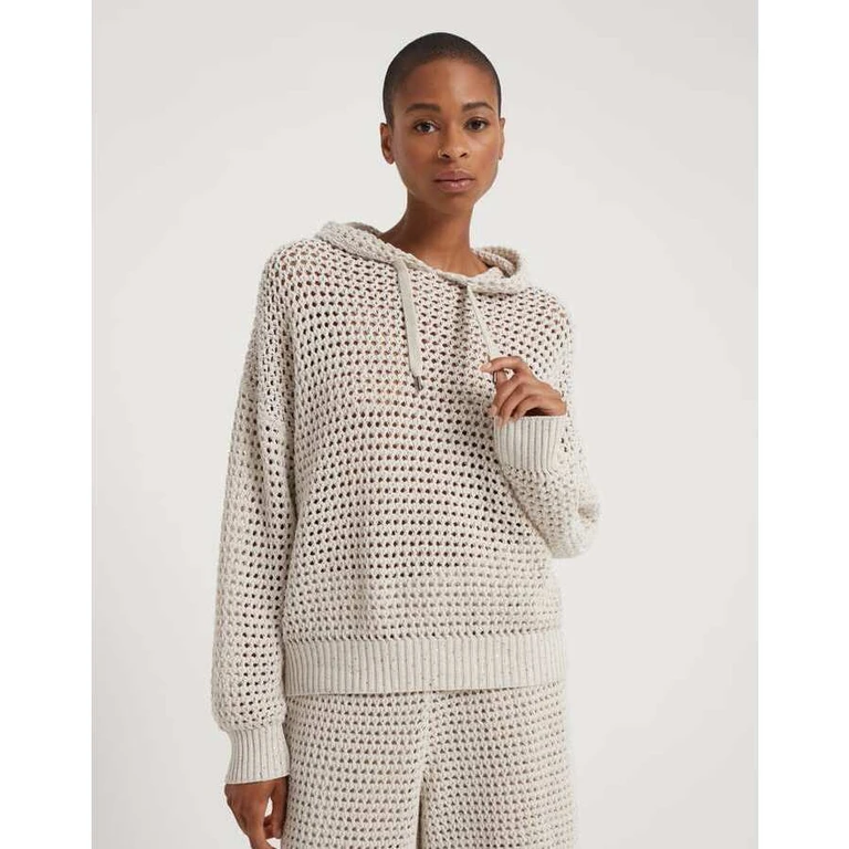 Wolight Beige Openwork Sweater