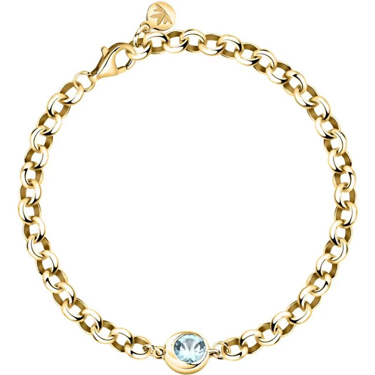 Charming Gold-Plated Bracelet with Topaz Eternal Treasures Saxn37