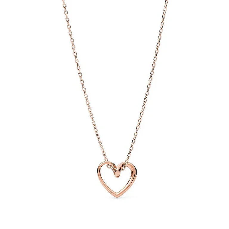 Heart-Shaped Necklace Gold Plated Sawyer Jof00620791 (Chain, Pendant)