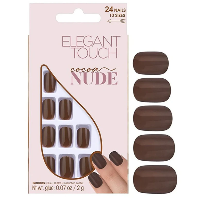 Nude Squoval Artificial Nails Cocoa 24pcs