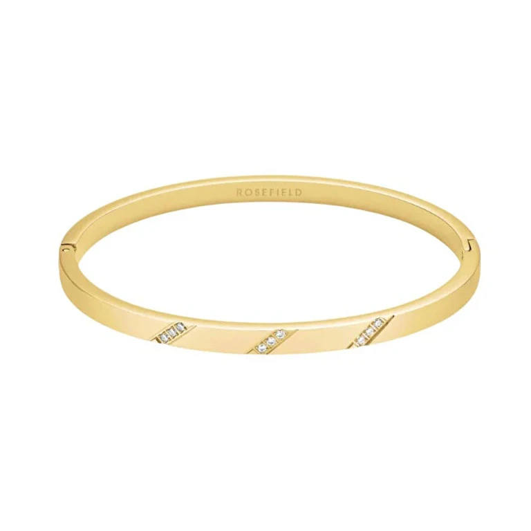 Massive Gold-Plated Bracelet with Crystals Jblcg-J1043