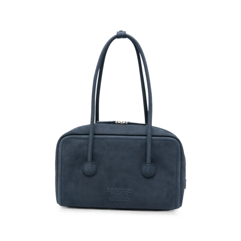 Embossed-logo Nubuck-leather Tote Bag