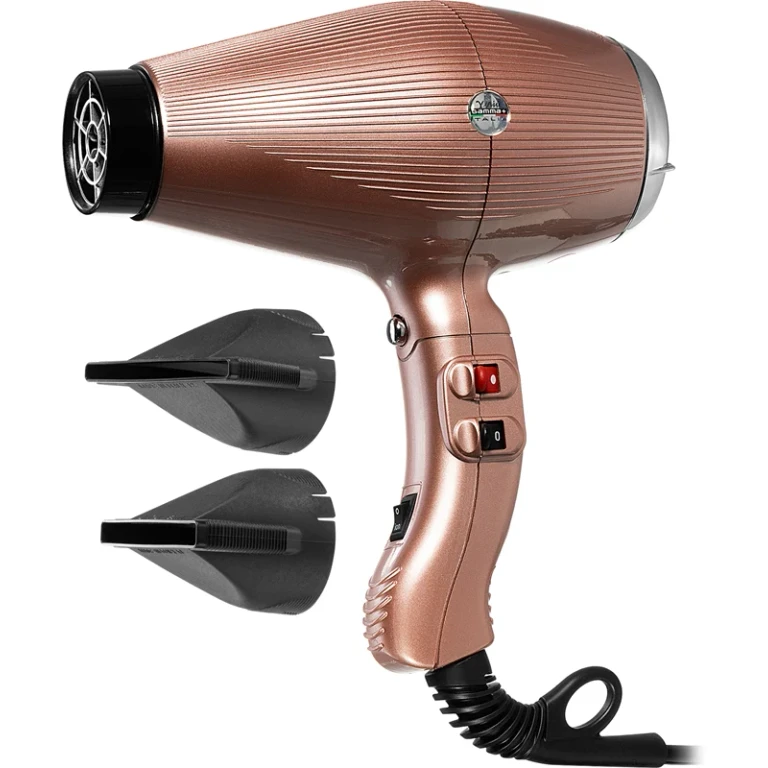 Range of professional hairdryers dual ionic air gold rose