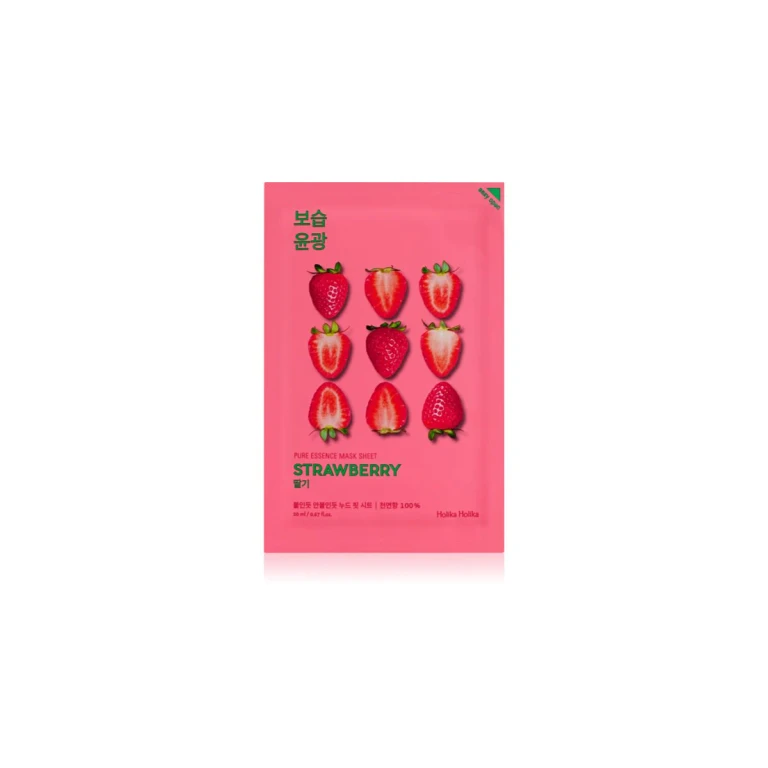 Pure Essence Strawberry Brightening Face Mask In Fabric For An Even Skin Tone 23ml