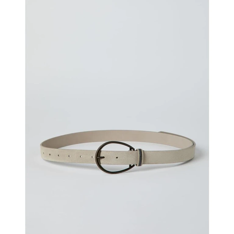 WOMEN'S LIGHT BEIGE LEATHER BELT