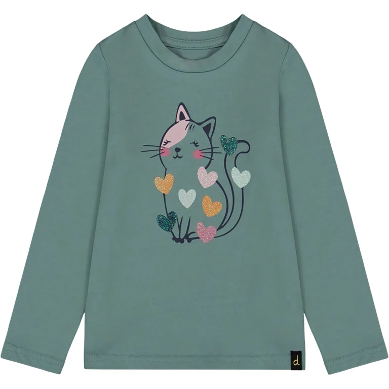 Cat Organic Cotton T-Shirt - Little Girl