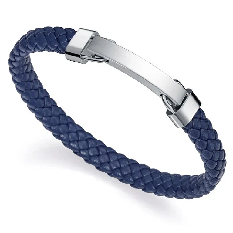 Men's Leather Bracelet With Steel Detail Air 15109P01013