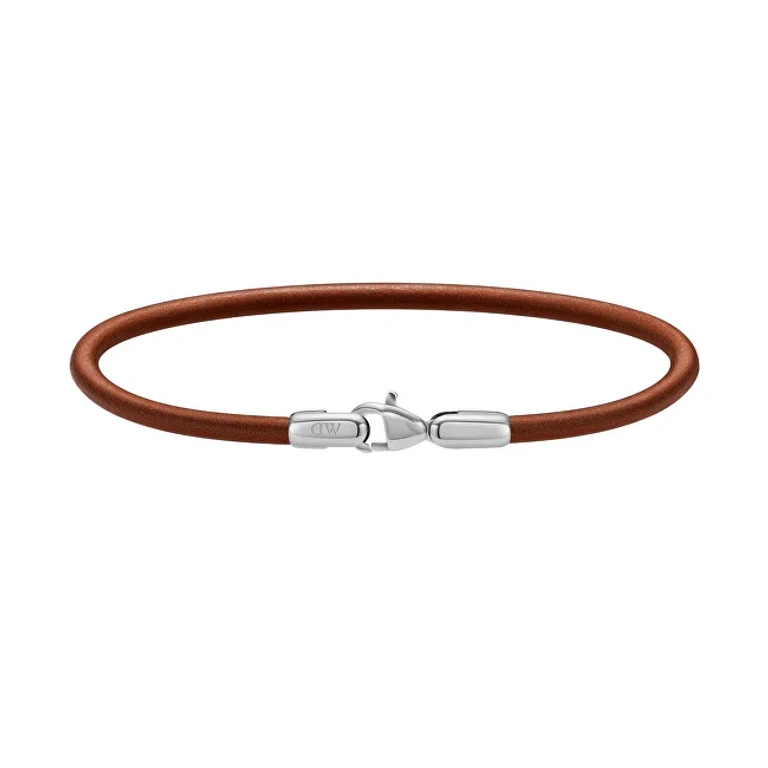 St Mawes Decent Brown Leather Bracelet Perfect Pair DW0040071 - Length: 18.5cm