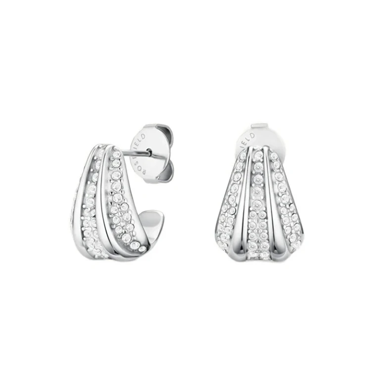 Stainless Steel Earrings Without Tempo With Pavé Crystals Jepss-J1229