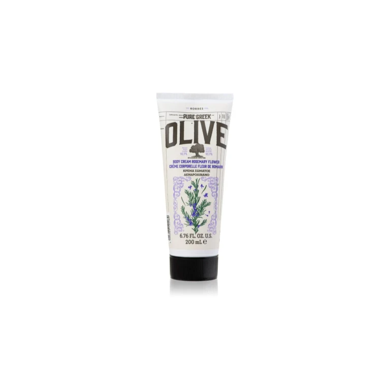Pure Greek Olive and Rosemary Flower Moisturizing Body Cream with Olive Oil 200ml