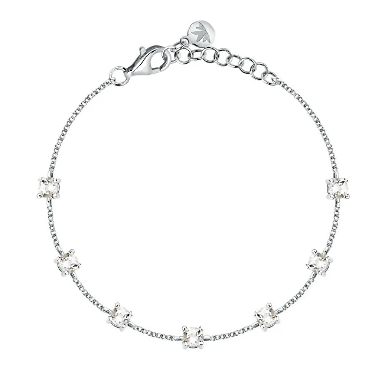 Silver Bracelet With Transparent Cubic Zirconia Tesori Saiw292