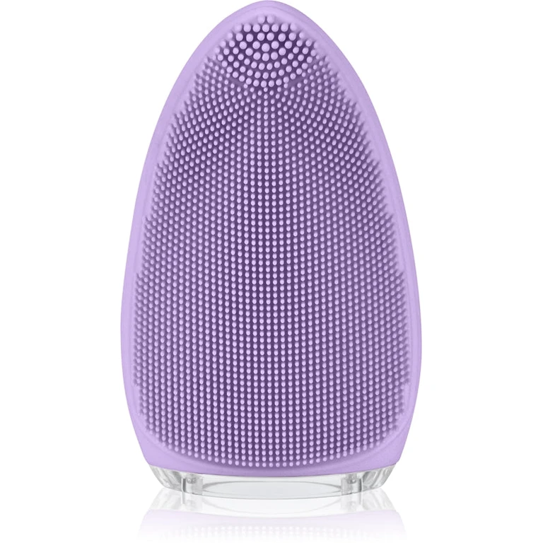 Bright purple facial cleansing tool