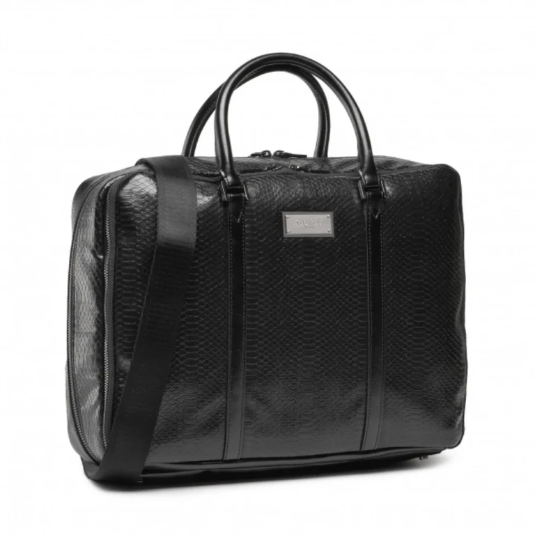 , Leather, Laptop Complement, Black, 40 x 30 x 9 cm, Men