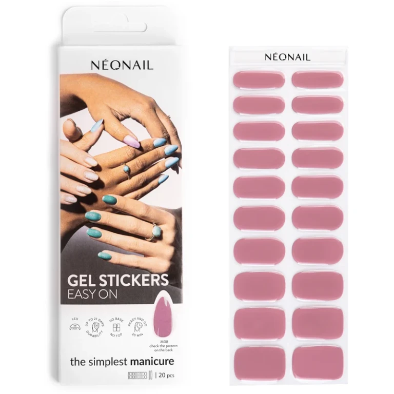 Easy On Gel Nail Stickers Color M08 20pcs