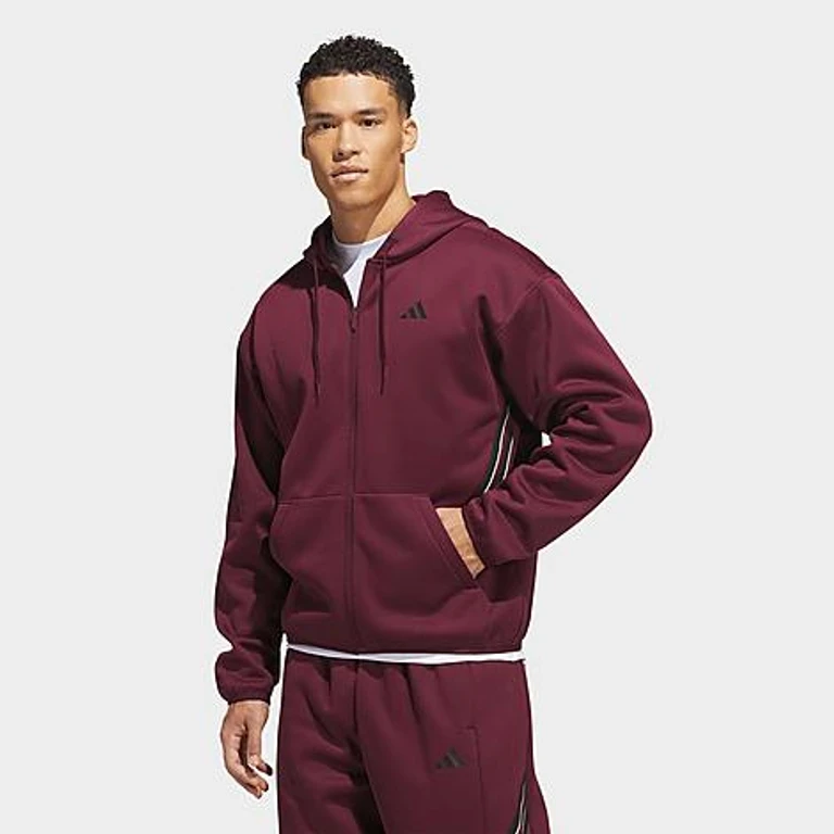Men's Basketball Crazy Warm Full-Zip Hoodie in Maroon Size: XS