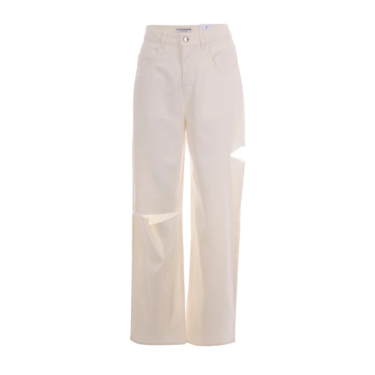 Wide-Leg Jeans Poppy White