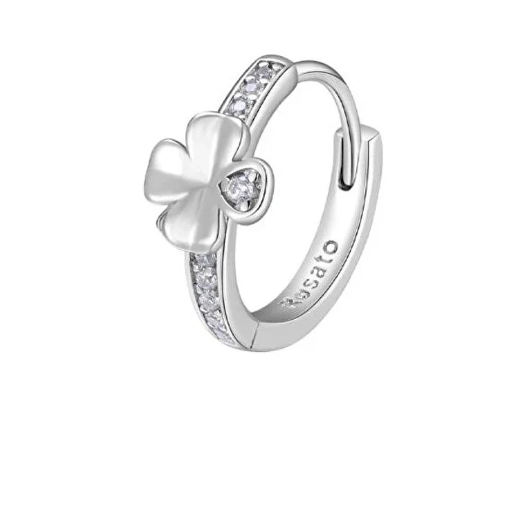 Single Clover Silver Earrings Storie Rzo059R