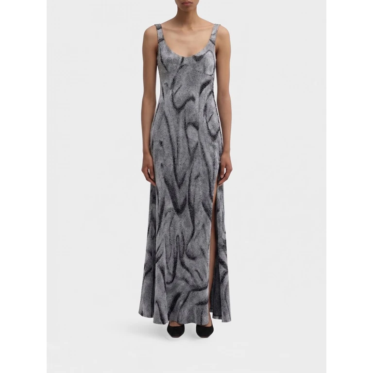 Nice But Naughty Long Dress in Printed Lurex Jersey (M25I1ASJA045JL00800)
