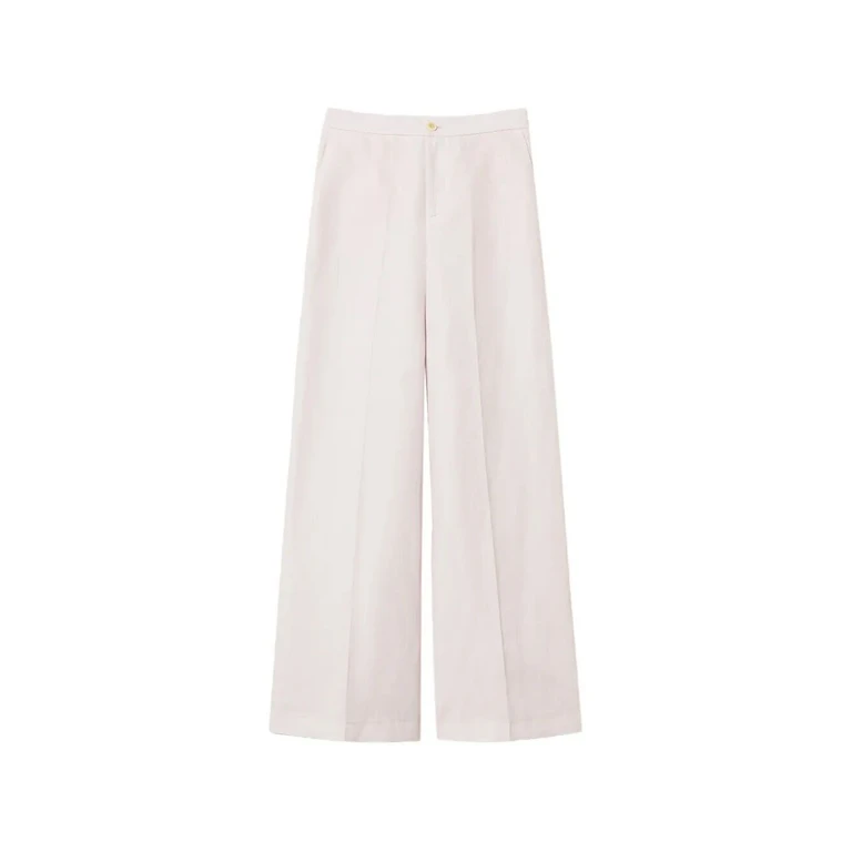Pantalone bianco dal taglio regolare