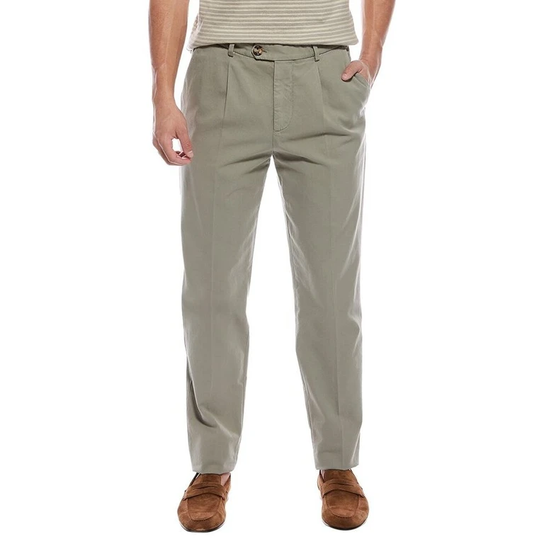 Light Green Pleated Trousers