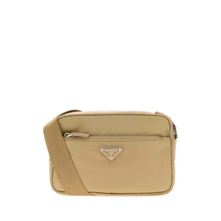 Beige Re-Nylon Crossbody Bag Cammello Borse A Tracolla