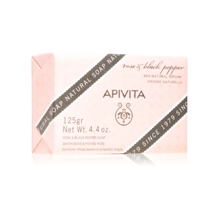 Natural Rose and Black Pepper Soap Solid Cleansing Soap 125 g