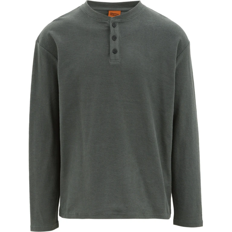 Vintage Terry Long Sleeve Henley Shirt - Men's