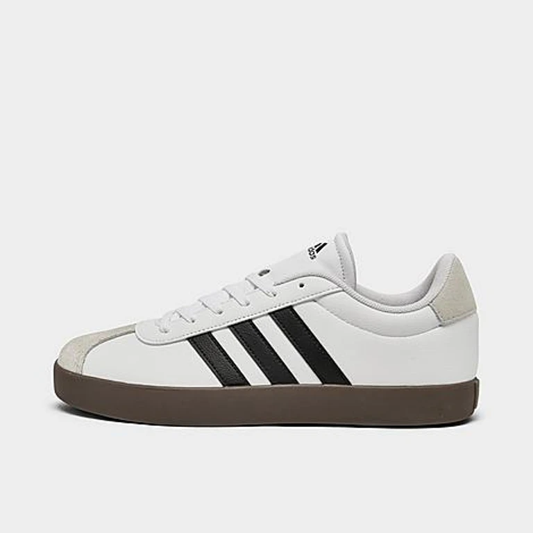 Big Kids VL Court 3.0 Skateboarding Casual Shoes in White/Black/Grey Size: 3.5