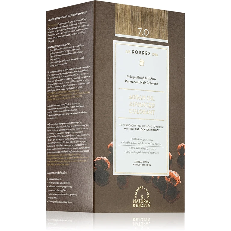 Argan Oil permanent hair dye with argan oil color 7.0 blonde