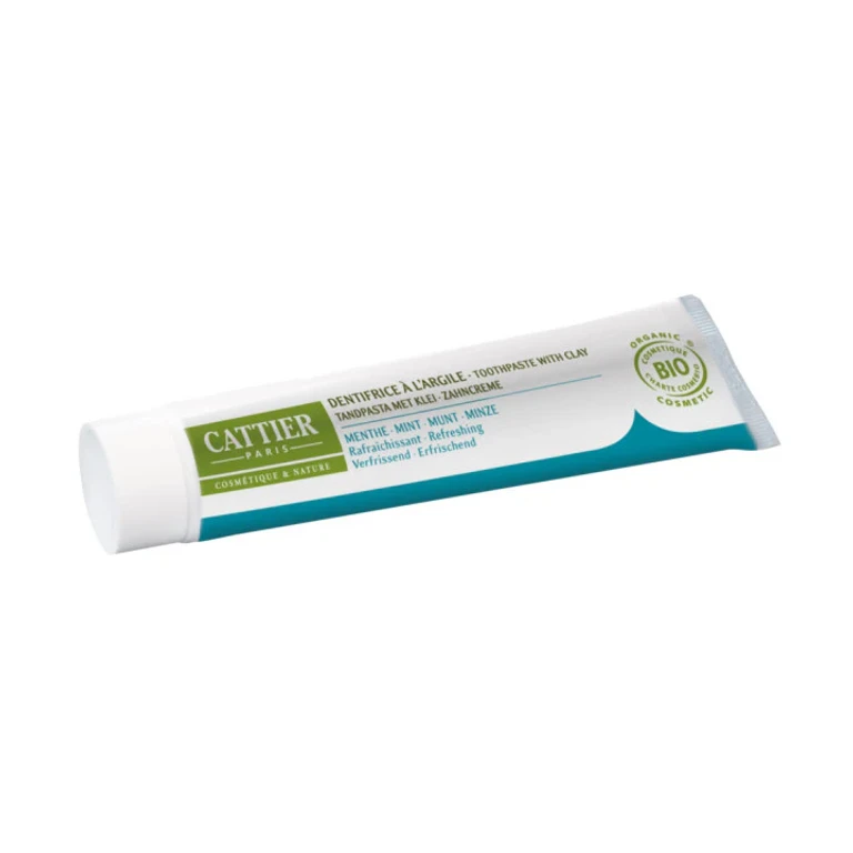 Cattier Dentargile Remineralizing Toothpaste with Refreshing Clay and Organic Mint Essential Oil 75ML