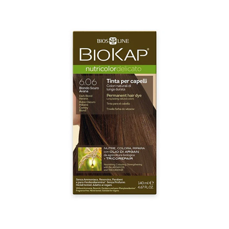 Nutricolor Delicato 染发剂 - 6.06 Dark Blonde Havana 140 ml