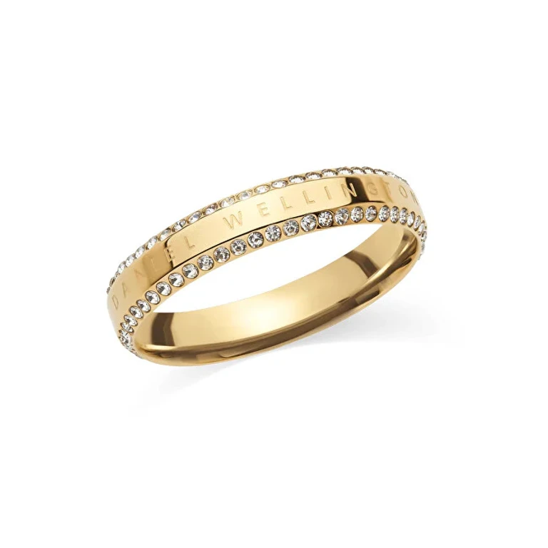 Dazzling Gold Plated Ring with Cubic Zirconia Classic Aura Dw004015 - Size: 60 Mm