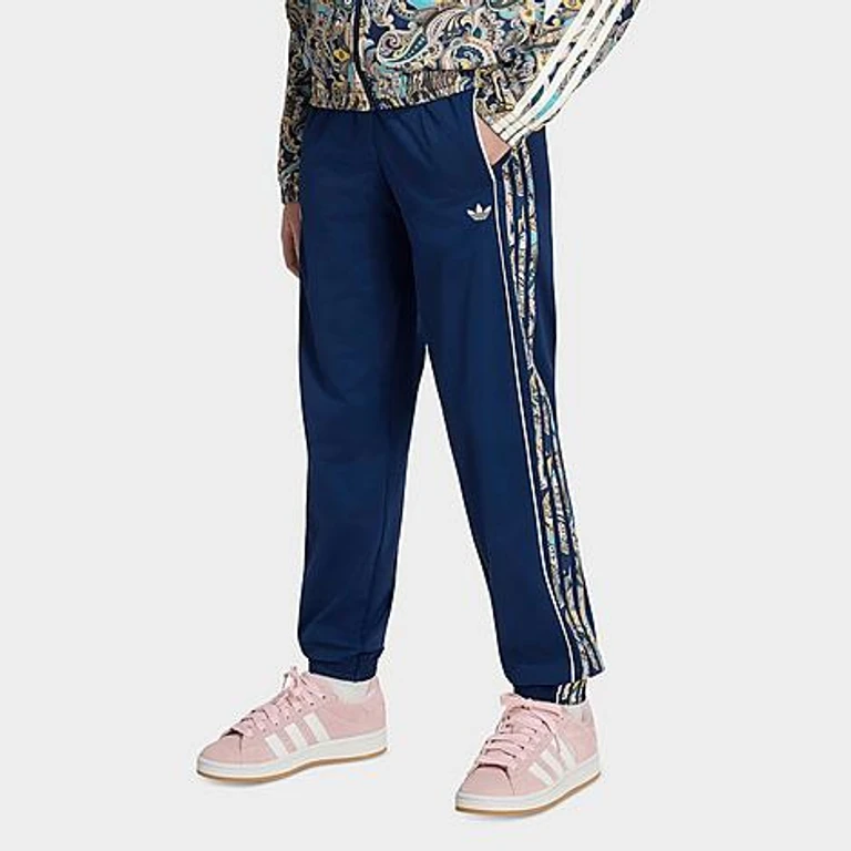 Girls' Big Kids Originals Superstar Loose Paisley Track Pants in Night Indigo Size: XS