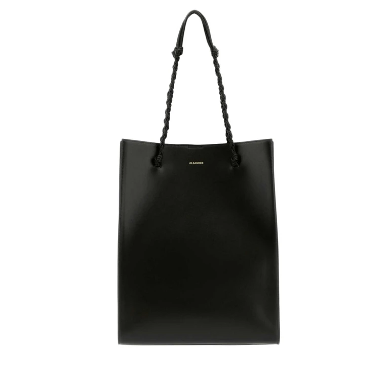 Black Leather Tangle Shopping Bag 001 Borse A Tracolla