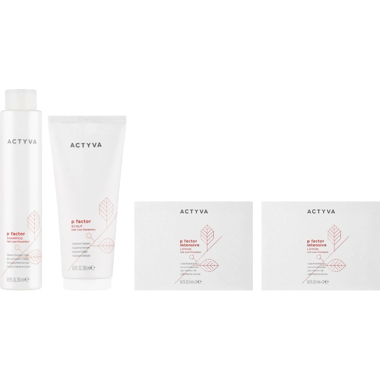 Actyva P Factor Kit Anticaduta Shampoo 250 ml Trattamento 150 ml Fiale 24x6 ml — Set trattamento anticaduta