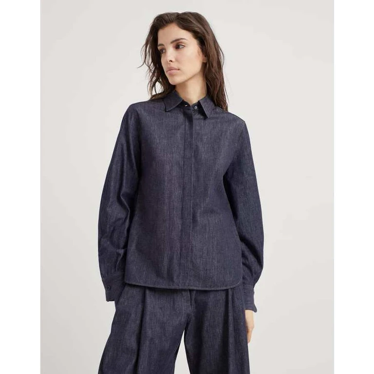 Wodark Blue Cotton Shirt